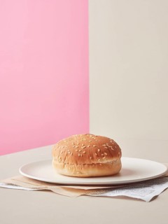 Hamburger bread alone with nothing in it