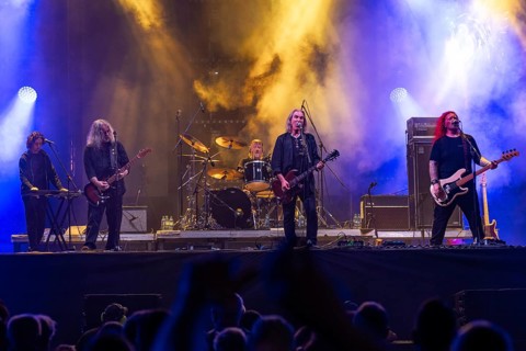 JAROCIN, POLAND - JULY 18, 2025: Jarocin Festival 2025 with rock music. Vocal Justin Sullivan