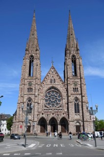 Main portal of the Église Saint-Paull, Calvinist church, Strasbourg, Département Bas-Rhin, Alsace,