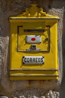 Nostalgic mailbox, Sóller, Majorca, Balearic Islands, Spain
