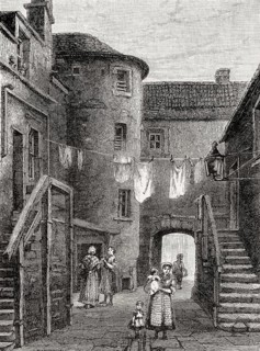 Lamb's Close, 1850, Leith, Edinburgh, Scotland, United Kingdom