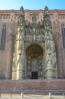 Main portal of St Cecilia's Cathedral, Albi, Département Tarn, France