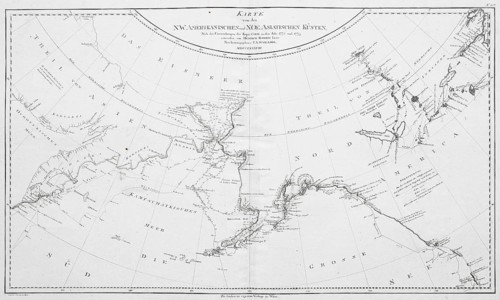 Map of the Northwest American and Northeast Asian coasts according to Captain Cook's investigations