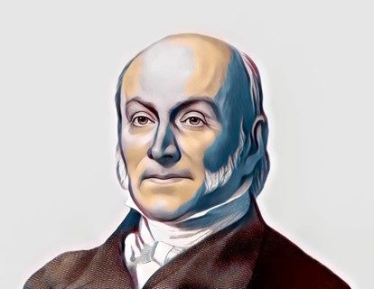 Portrait of John Quincy Adams, 1767-1848, 6th president of the United States, digitally altered
