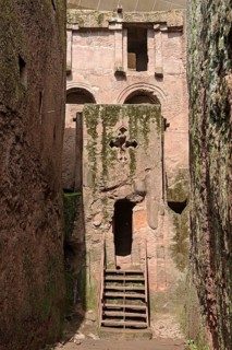 Entrance to the symbolic tomb of Adam, Lalibela, Ethiopia