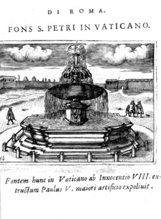 Fontana da S.Pietro in Vaticano, Fountain in St Peter's Square in the Vatican, Rome, Italy,