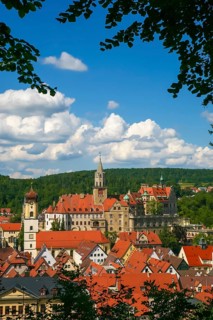 Hohenzollern Castle Sigmaringen, former princely residence and administrative seat of the Princes