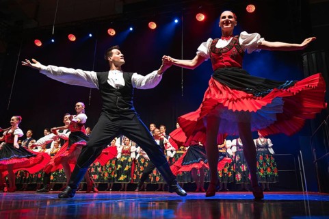 NOWA SOL, POLAND - 4 NOVEMBER, 2023: Concert Song and Dance Ensemble Slask (Zespol Piesni i Tanca