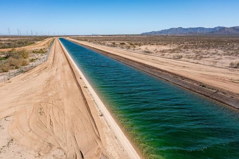Buckeye, Arizona - The Central Arizona Project canal brings Colorado River water to the desert of