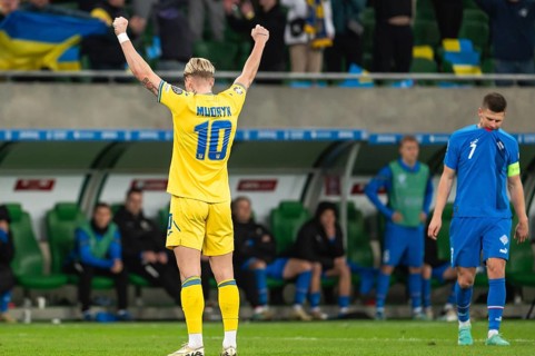 WROCLAW, POLAND - MARCH 26, 2024: Qualifications for UEFA Euro 2024. Final play-off match Ukraine -