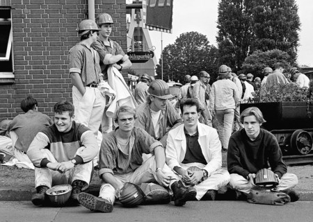 Kamen, DEU, 1992 - Miners demonstrate against job cuts in mining, Kamen, Germany