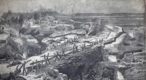First World War, position near La Boiselle, the trenches are only a few meters apart, France, 1915,