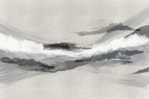 This abstract illustration blends soft gray hues and textures, providing a serene atmosphere ideal