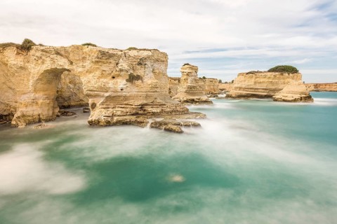 Cliffs in Torre Sant'Andrea, Italy