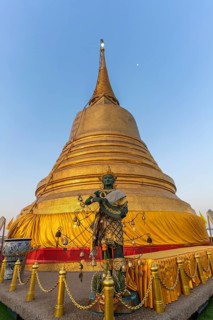 Golden Chedi of the Buddhist temple complex Wat Saket or Temple of the Golden Mount, Golden Mount