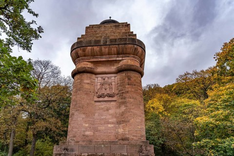 The Bismarck Column in Heidelberg, Baden-Württemberg, Germany