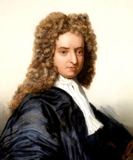 Portrait of Daniel Defoe, 1661 - 1731, an English dealer, writer and journalist, author of Robinson