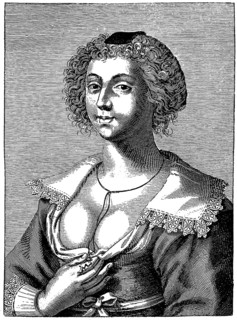 Women's costume, 17th century, Germany, Europe, Historische Zeichnung, Frauentracht um 1650,