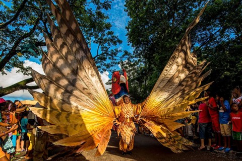 Caribbean participants in the International Carnival Seychelles, in Victoria, Mahe, Republic of