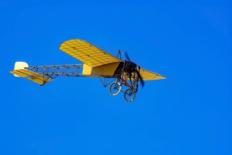 Flight demonstration of a replica Bleriot XI La Manche by Mikael Carlson as part of the 16th