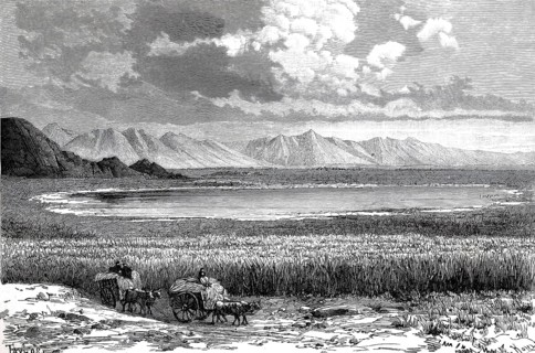 Lake Barkul, Lake Barkol, in the east of the Tian Shan Mountains near the town of Barkol, Chinsi,