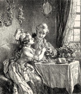 Scene from Der wahre Genuss, True Enjoyment, a poem by Johann Wolfgang von Goethe