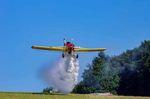 A PZL-106 AR Kruk agricultural aircraft with the registration D-FOAB and the original registration