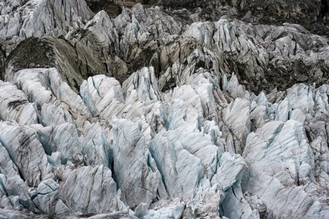 Detail, glacier ice with crevasses, Lower Arctic Sea, Bernese Alps, Bernese Oberland, Switzerland