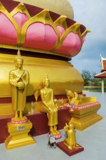 Sculptures at Wat Phra Yai, Buddhist Temple, Big Buddha Temple, religion, Buddhism, figure, statue,