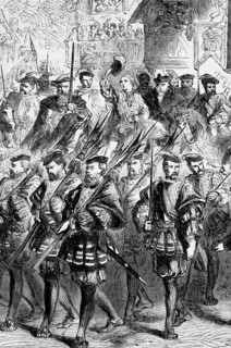 Edward VI (1537 to 1553), King of England and Ireland, enters London. The son of Henry VIII and