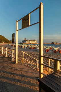 Pier on Sellin beach, Rügen Island, Mecklenburg-Western Pomerania, Germany