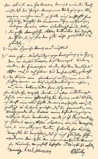 Hand-written letter by Gebhard Leberecht von Bluecher to Alexander I, Emperor of Russia, 1814