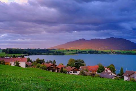 Forggensee, bei Dietringen, Ostallgäu, Swabia, Bavaria, Germany