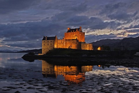 Castle Eilean Donan in Scotland, Loch Duich, Western Highlands, Scotland, United Kingdom