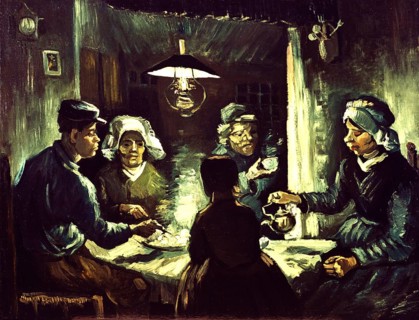 The Potato Eaters (1885), painting by Vincent Willem van Gogh (born 30 March 1853 in Groot-Zundert,