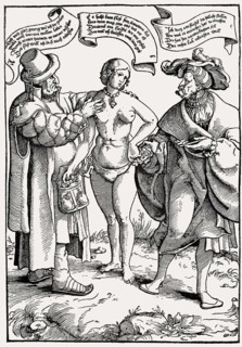 German satirical print about the uselessness of chastity belts, ca. 1540