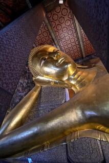 Reclining Buddha in Wat Pho, Temple of the Reclining Buddha, Bangkok, Thailand