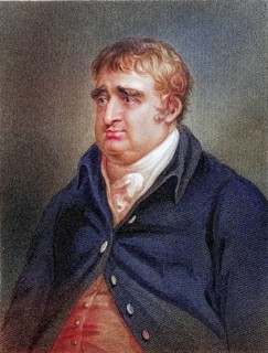Charles James Fox, 1749-1806, Britain's first Foreign Secretary. Copper engraving by S. Freeman