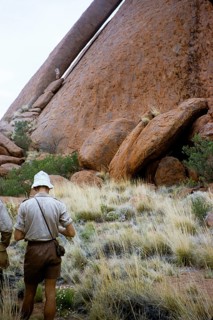 Melbourne Grammar School Expedition, Northern Territory, Australia 1956 Boys at Ayers Rock, Uluru a