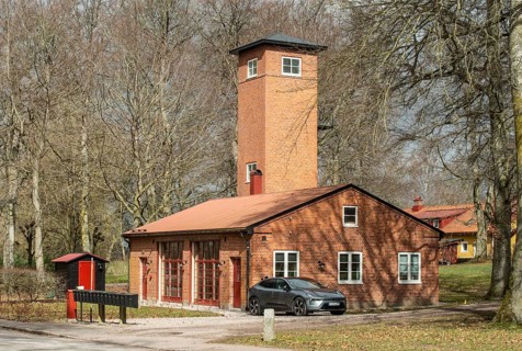 Old fire station converted into housing in Ystad municipality, Skåne county, Sweden, Scandinavia