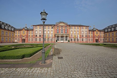 Courtyard of Baroque Palace, Baroque Palace, Bruchsal, Baden-Württemberg, Germany