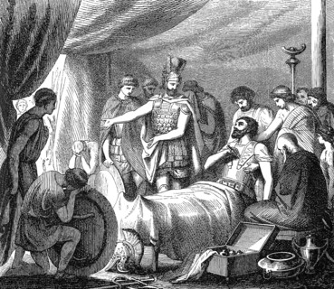 Death of Epaminondas or Epameinondas, a Theban general and statesman of the 4th century BC