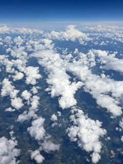 Aerial view View from high altitude 35000 feet around 10700 metres 11 kilometres from above on