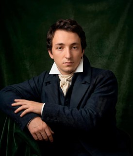 Youth image Heinrich Heine, symbolic image personality, poet, author, winter fairy tale, Jewish,