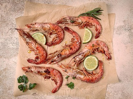 Fried Langoustines, Australian, lime and herbs, spices, homemade, no people