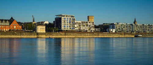 Residential and commercial buildings, Rheinauhafen, Cologne, North Rhine-Westphalia, Germany