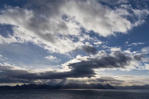 View from Söröya to the mainland, Finnmark, Norway, October 2018