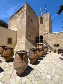 View of the historic monastery defence tower Xopatera tower 19th century tower of Xopateras in the