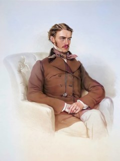 Karl Freiherr von der Glon, 1829, 1872, large landowner, Historical, digitally restored