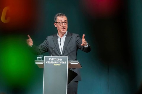 Political Ash Wednesday of the Green Party in Biberach. In focus: election campaign for the state